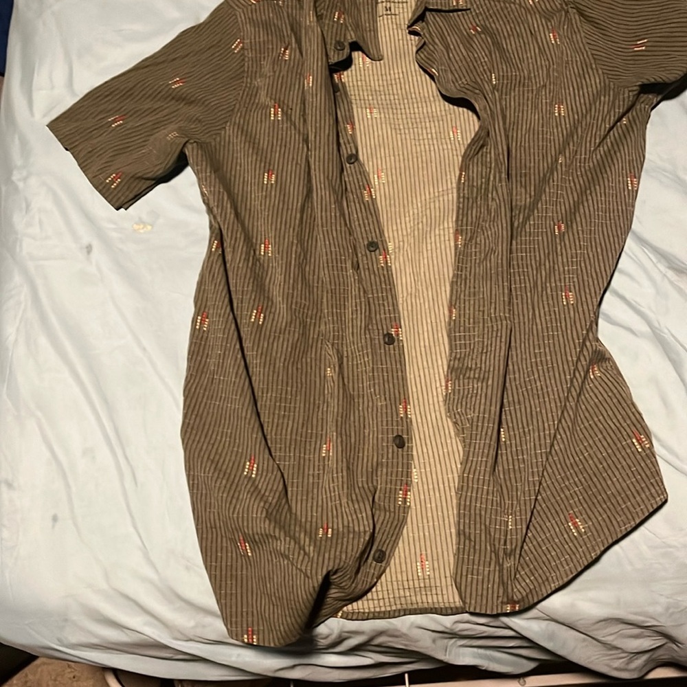 Roark Brown Casual Button Down Shirt